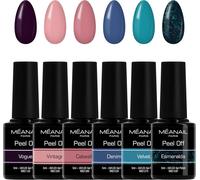 Paris - Coffret Manucure - Vernis Semi Permanent - 6 Vernis À Ongles - Compatibles Lampe Uv Led - Coffret Fashion - Peel Off - Cruelty Free - Vegan