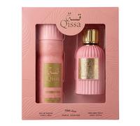 Paris Corner Qissa Pink Eau De Parfum 100 ml + Déodorant 200 ml, Coffret Femme
