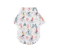 Paris Cycle Simple Doodle Polo d'été boutonné pour chien Doux, léger et respirant Parfait pour un usage quotidien et des séances photo 3XL