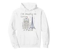 Paris, Dessin à la Main du Louvre et de la Tour Eiffel, Love Sweat à Capuche