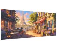 Paris Diamond Painting Adulte Architecture Peinture Diamant Grand Format 60x120cm Broderie Diamant Kit DIY Diamond Painting Adulte Débutants Strass Point de Croix Cristal Peinture, Murale Décor A-U101