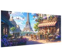 Paris Diamond Painting Adulte Ville Peinture Diamant Grand Format 50x100cm Broderie Diamant Kit DIY Diamond Painting Adulte Débutants Strass Broderie Point de Croix Cristal Peinture, Murale Décor A-U1