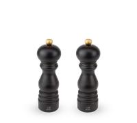 Paris Duo de moulins à poivre et à sel manuels en bois chocolat 18 cm - 7" Peugeot