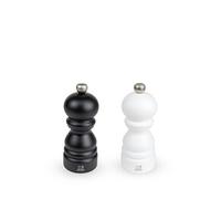 Peugeot Paris Duo Moulin à poivre et sel Noir/blanc mat 12 cm