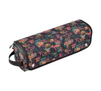 Paris Earth Countries Sac de voyage pour outils capillaires aux couleurs vives avec tapis en fer imperméable pour outils capillaires et accessoires de soins capillaires, essentiels de voyage pour