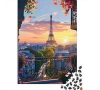 Paris Eiffel Tower Sunset-3 Plaque en Métal Vintage 38x26cm/1000pcs pour Le Coin Bar, pour La Cuisine, La Salle À Manger Et Le Coin Bar