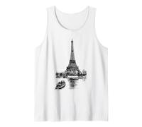 Paris Eiffel Tower T Shirt Vintage I Love Paris France Shirt Débardeur