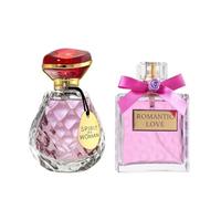 PARIS ELYSEES PARFUMS - Lot de Parfums SPIRIT OF A WOMAN x ROMANTIC LOVE - Eaux de Parfums Femme 100ml - Floral et Chypré
