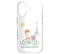 Paris est Toujours Une Bonne idée Jolie Fille à vélo Tour Coque pour iPhone 17