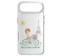 Paris est Toujours Une Bonne idée Jolie Fille à vélo Tour Coque pour iPhone Air
