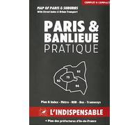 Paris et Banlieue Pratique, Plan de paris et banlieue avec index des rues et transports urbains