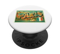 Paris France Affiche de Voyage Vintage années 50 PopSockets PopGrip Adhésif