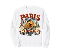Paris France Croissant Capitale - Logo Mascotte Vintage Sweatshirt