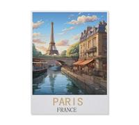 Paris France,for Children 1000 Pieces Papier Puzzle Jigsaws, DIY Casual Puzzles Toys, for Adults and Teenagers Unique Gifts Toys(50x70cm)-FK94