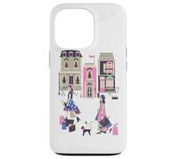 Paris France Haute Couture Shopping Souvenir Rétro Français Coque pour iPhone 13 Pro