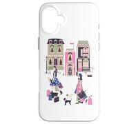 Paris France Haute Couture Shopping Souvenir Rétro Français Coque pour iPhone 16 Plus