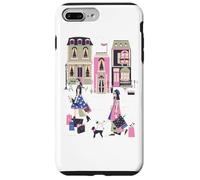 Paris France Haute Couture Shopping Souvenir Rétro Français Coque pour iPhone 7 Plus/8 Plus