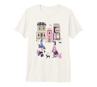 Paris France Haute Couture Shopping Souvenir Rétro Français T-Shirt Haut de Gamme