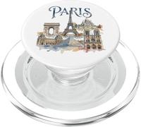 Paris France Monuments Aquarelle PopSockets PopGrip pour MagSafe