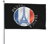 Paris France Paix Tour Eiffel Drapeau De Bienvenue Drapeau Décoratif Durable Bannière Amusant Pour Ferme Balcon D'Intérieur 3X5 Ft