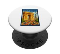 Paris France Poster touristique vintage années 50 Art graphique PopSockets PopGrip Adhésif
