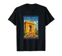 Paris France Poster touristique vintage années 50 Art graphique T-Shirt