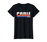 Paris France Retro 70s 80s Style T-Shirt Graphique avec Valeur