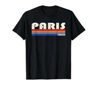 Paris France Retro 70s 80s Style T-Shirt Graphique avec Valeur