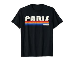 Paris France Retro 70s 80s Style T-Shirt Graphique avec Valeur