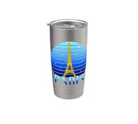 PARIS FRANCE Silhouette Tour Eiffel Gobelet isotherme en acier inoxydable double paroi