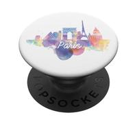 Paris France Skyline Europe Voyage Souvenirs Paysage urbain PopSockets PopGrip Adhésif