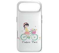 Paris France Souvenir Rétro Vélo Jolie Fille Vintage Cadeau Coque pour iPhone Air