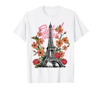 Paris France Souvenir Tour Eiffel Fleur de Cerisier T-Shirt