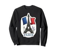 Paris France Tour Eiffel agitant Drapeau Lavande Lampadaire G Sweatshirt