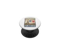 Paris France Tour Eiffel Bastille Jour 14 Juillet Vintage GR PopSockets PopGrip Adhésif