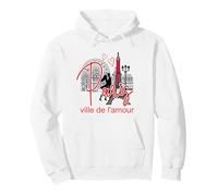 Paris France Tour Eiffel Cité de l'amour Romance Souvenir Sweat à Capuche