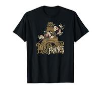 Paris France Tour Eiffel Fleurs de Cerisier Vintage T-Shirt