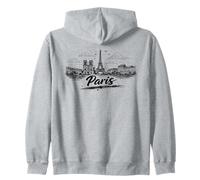 Paris France Tour Eiffel Paysage Urbain Croquis Art Sweat à Capuche