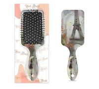 Paris France Tour Eiffel Peinture à l'huile Brosse à cheveux humide et sèche Coussin d'air Brosse à cheveux démêlante en plastique pour enfants adultes Cadeau de rentrée scolaire Femme Homme