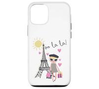 Paris France Tour Eiffel Rétro Cadeau Souvenir Fille Femme Homme Coque pour iPhone 12/12 Pro