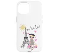 Paris France Tour Eiffel Rétro Cadeau Souvenir Fille Femme Homme Coque pour iPhone 15