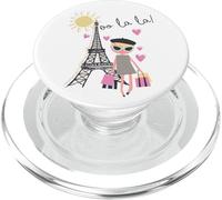 Paris France Tour Eiffel Rétro Cadeau Souvenir Fille Femme Homme PopSockets PopGrip pour MagSafe