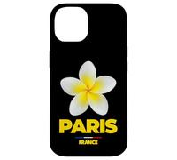 Paris France Tropical Yellow Frangipani Flower Aesthetic Coque pour iPhone 14