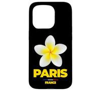Paris France Tropical Yellow Frangipani Flower Aesthetic Coque pour iPhone 15 Pro