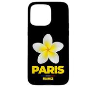 Paris France Tropical Yellow Frangipani Flower Aesthetic Coque pour iPhone 15 Pro Max