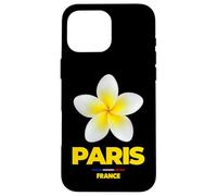 Paris France Tropical Yellow Frangipani Flower Aesthetic Coque pour iPhone 16 Pro Max