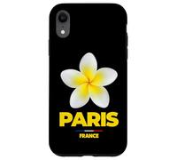 Paris France Tropical Yellow Frangipani Flower Aesthetic Coque pour iPhone XR