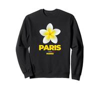 Paris France Tropical Yellow Frangipani Flower Aesthetic Sweatshirt