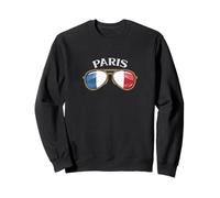 Paris France Vintage Flag Sunglasses Sweatshirt