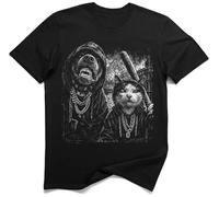 Paris Gang Funny Animal Meme Tee (M, Noir)